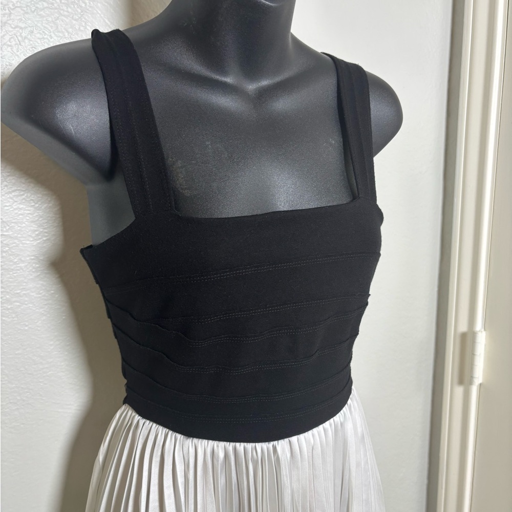Jennifer Lopez Black and White Asymmetrical Midi Dress - Picture 7 of 13